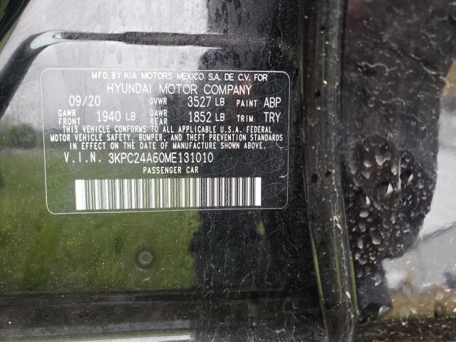 2021 HYUNDAI ACCENT SE 3KPC24A60ME131010
