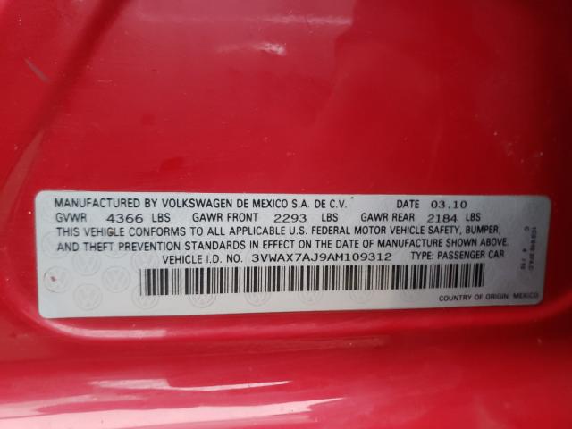 2010 VOLKSWAGEN JETTA LIMI 3VWAX7AJ9AM109312