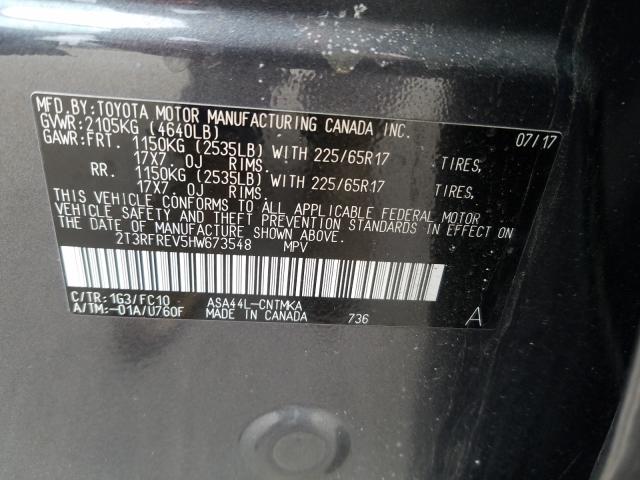2017 TOYOTA RAV4 XLE 2T3RFREV5HW673548