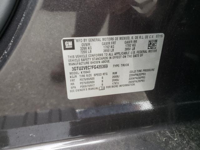 2015 GMC SIERRA1500 3GTU2VEC7FG435369