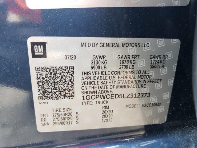2020 CHEVROLET SILVERADO - 1GCPWCED5LZ312373