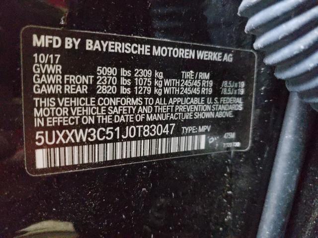 2018 BMW X4 XDRIVE2 5UXXW3C51J0T83047