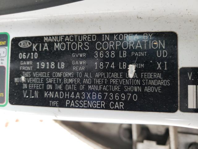 2011 KIA RIO BASE KNADH4A3XB6736970