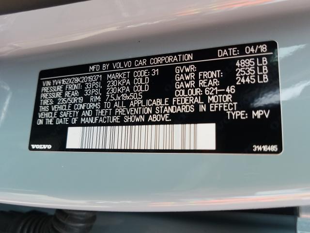 2019 VOLVO XC40 T5 MO YV4162XZ8K2019371