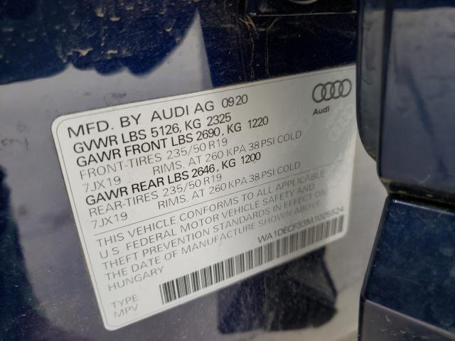 2020 AUDI Q3 PREMIUM WA1DECF33M1025524