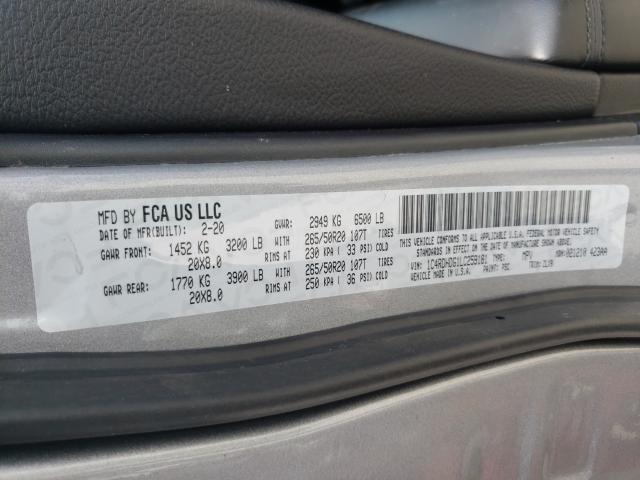 2020 DODGE DURANGO GT 1C4RDHDG1LC259181