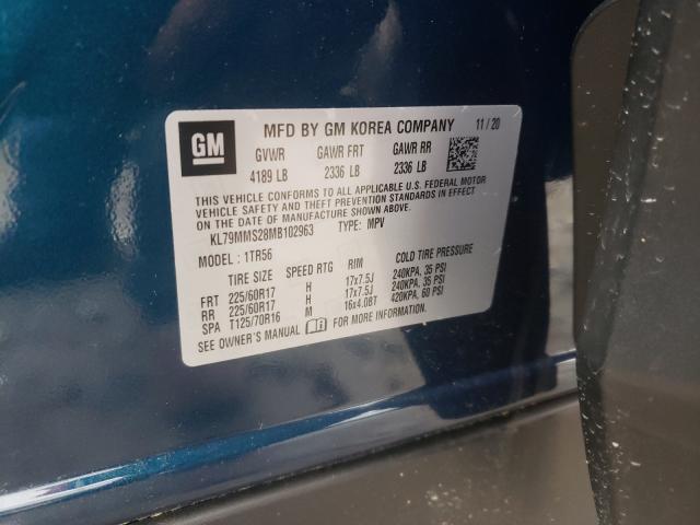 2021 CHEVROLET TRAILBLAZE KL79MMS28MB102963