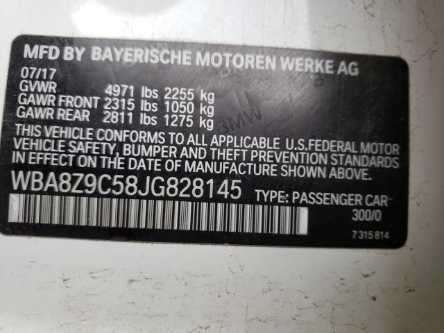2018 BMW 330 XIGT WBA8Z9C58JG828145
