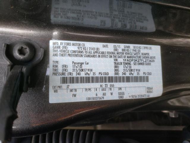 2015 FORD FOCUS SE 1FADP3K27FL273429