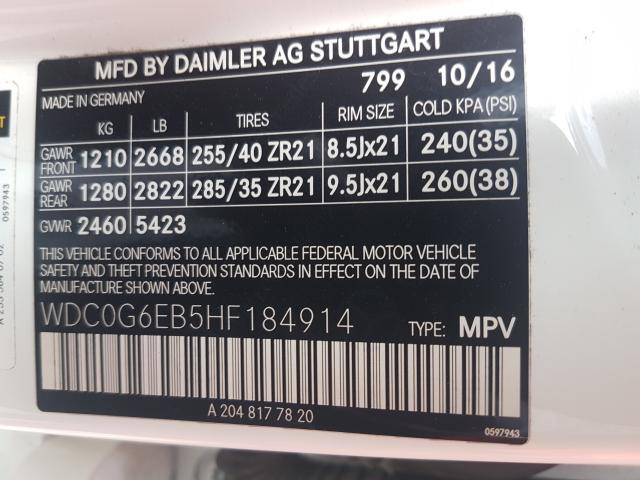 2017 MERCEDES-BENZ GLC 43 4MA WDC0G6EB5HF184914