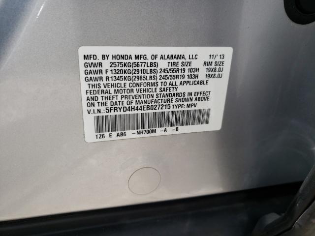 2014 ACURA MDX TECHNO 5FRYD4H44EB027215