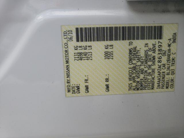 2010 NISSAN MAXIMA 1N4AA5AP2AC863897