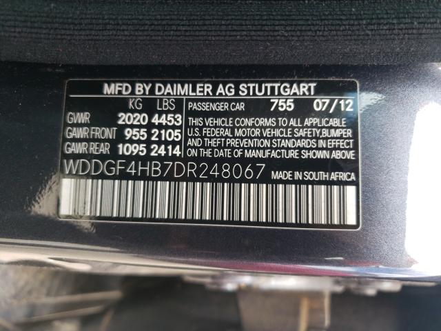 2013 MERCEDES-BENZ C 250 WDDGF4HB7DR248067