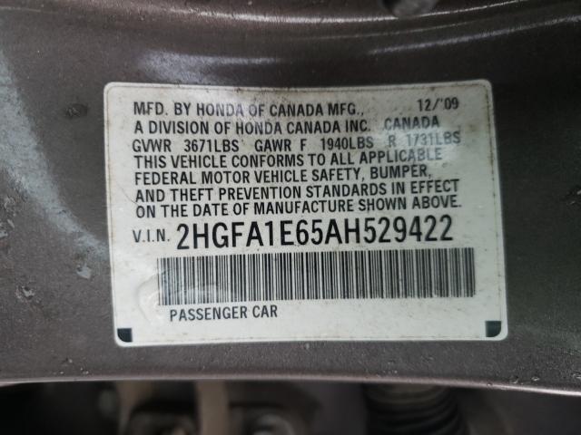 2010 HONDA CIVIC LX-S 2HGFA1E65AH529422