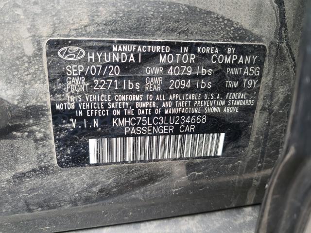 2020 HYUNDAI IONIQ SE KMHC75LC3LU234668