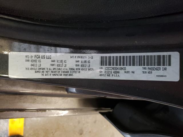 2016 CHRYSLER 200 LIMITE 1C3CCCAB3GN168433