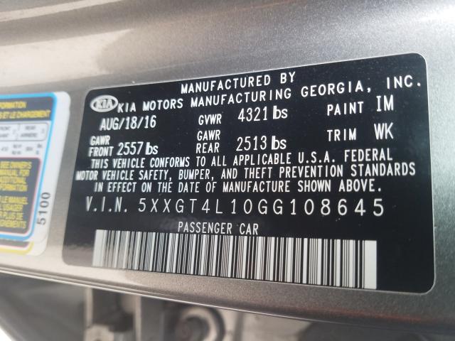 2016 KIA OPTIMA LX 5XXGT4L10GG108645