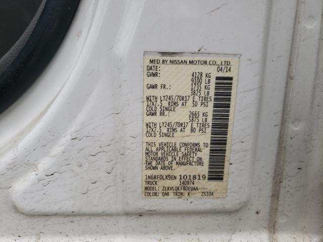 2014 NISSAN NV 2500 1N6BF0LX9EN101819