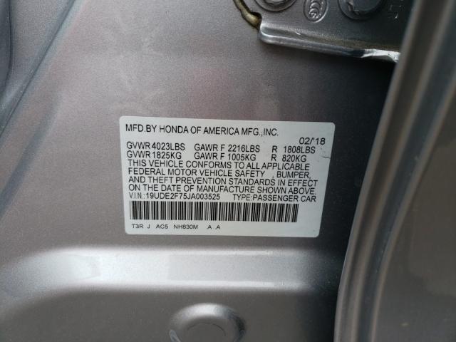 2018 ACURA ILX PREMIU 19UDE2F75JA003525