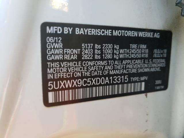 2013 BMW X3 5UXWX9C5XD0A13315