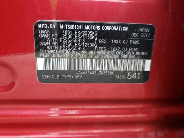 2018 MITSUBISHI OUTLANDER JA4AZ3A38JZ035686