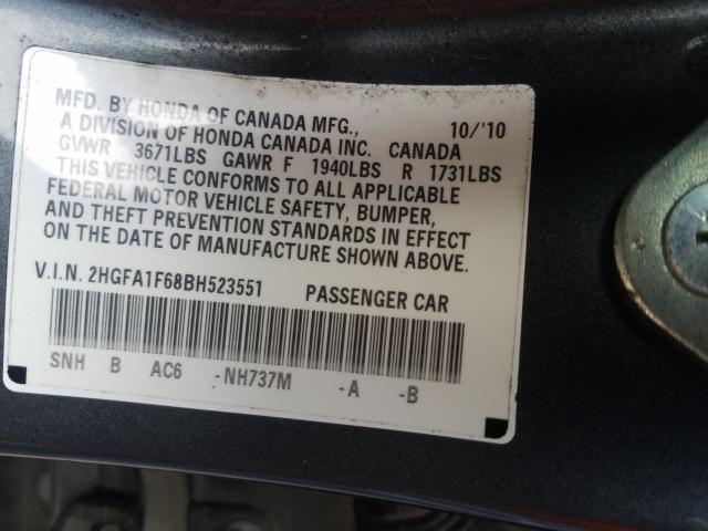 2011 HONDA CIVIC LX-S 2HGFA1F68BH523551