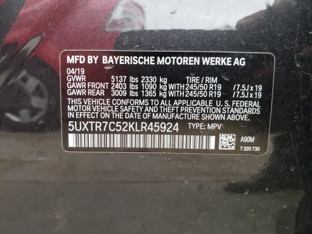2019 BMW X3 SDRIVE3 5UXTR7C52KLR45924