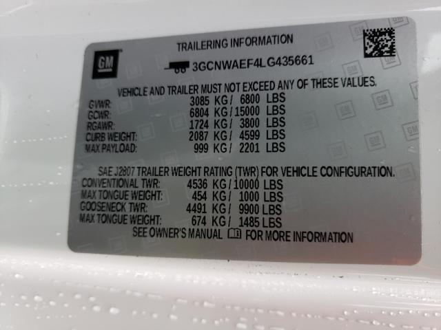 2020 CHEVROLET SILVERADO 3GCNWAEF4LG435661