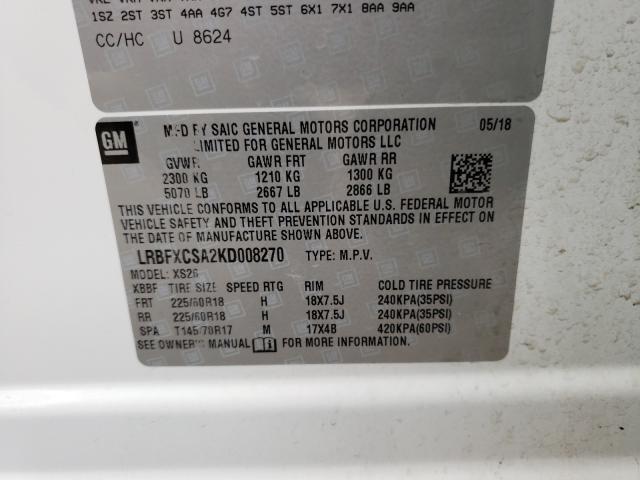 2019 BUICK ENVISION E LRBFXCSA2KD008270
