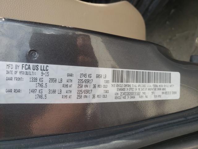 2016 DODGE GRAND CARA 2C4RDGBG9GR151692