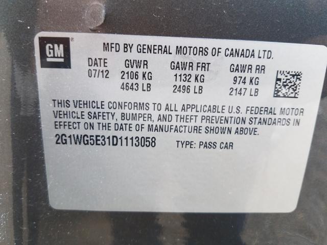 2013 CHEVROLET IMPALA LT 2G1WG5E31D1113058