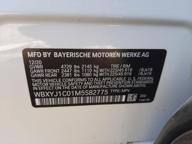 VIN WBXYJ1C01M5S82775 2021 BMW X2, Xdrive28I no.10