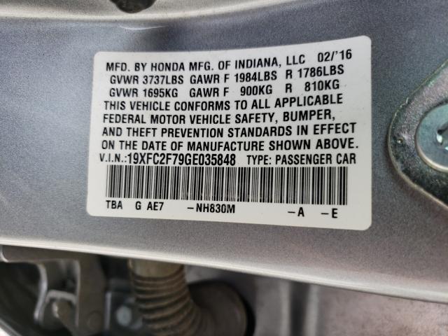 2016 HONDA CIVIC EX 19XFC2F79GE035848