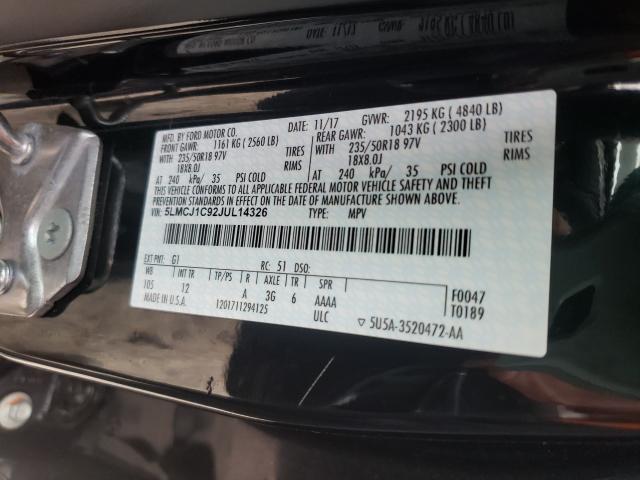 2018 LINCOLN MKC PREMIE 5LMCJ1C92JUL14326