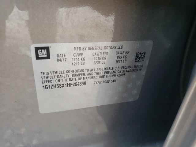 2017 CHEVROLET MALIBU PRE 1G1ZH5SX1HF264868