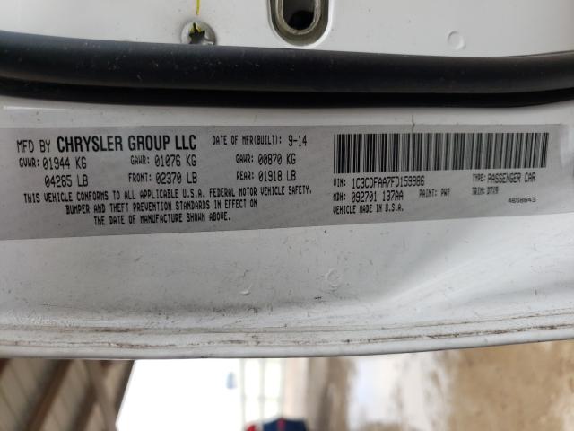 2015 DODGE DART SE 1C3CDFAA7FD159986