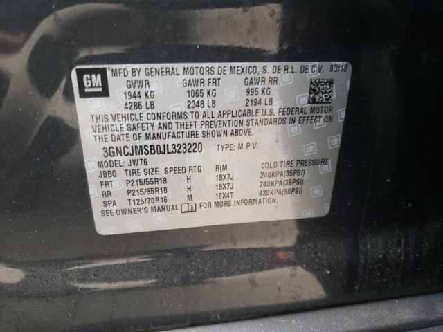 2018 CHEVROLET TRAX PREMI 3GNCJMSB0JL323220