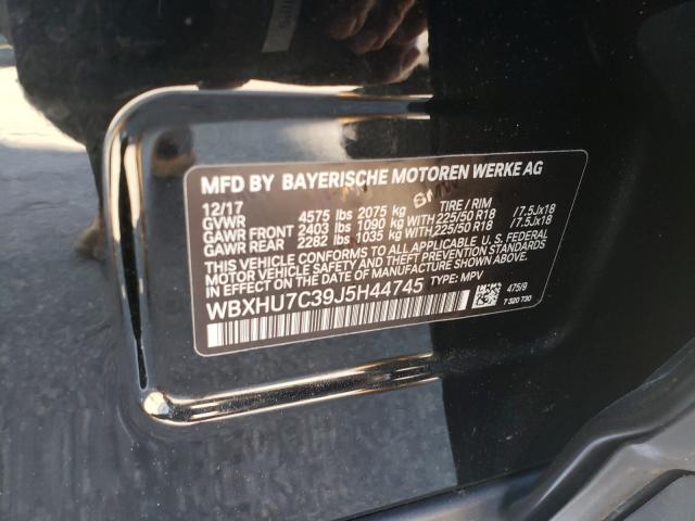 2018 BMW X1 SDRIVE2 WBXHU7C39J5H44745
