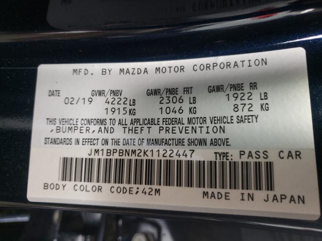 2019 MAZDA 3 PREMIUM JM1BPBNM2K1122447
