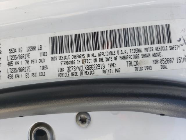 2011 DODGE 3500 3D73Y4CLXBG622919
