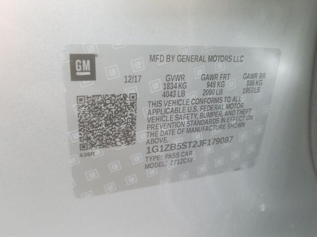 2018 CHEVROLET MALIBU LS 1G1ZB5ST2JF179087