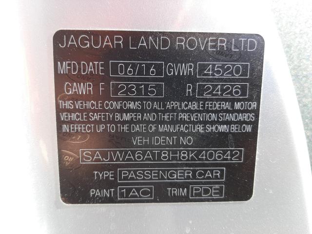 2017 JAGUAR F-TYPE SAJWA6AT8H8K40642