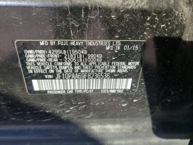 2015 SUBARU IMPREZA JF1GPAA69F8236536