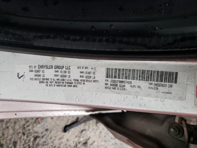 2011 DODGE AVENGER LU 1B3BD2FB0BN574896
