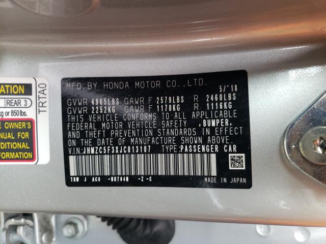 2018 HONDA CLARITY TO JHMZC5F3XJC013107