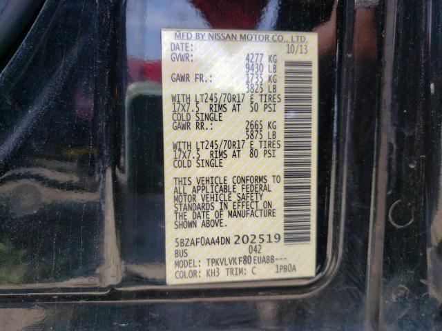 2013 NISSAN NV 3500 S 5BZAF0AA4DN202519