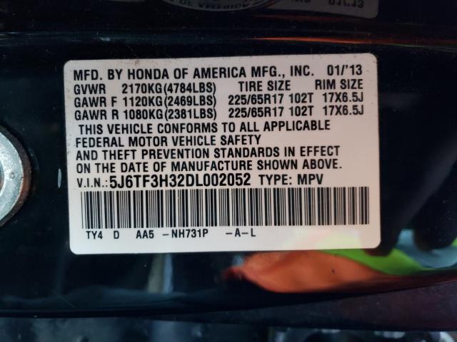 2013 HONDA CROSSTOUR 5J6TF3H32DL002052