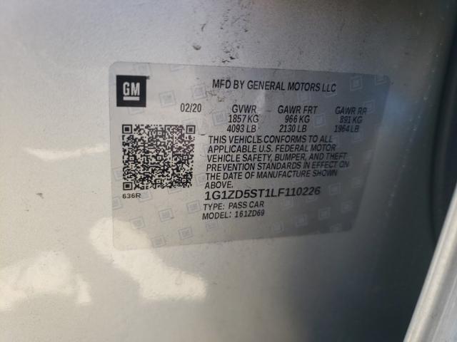 2020 CHEVROLET MALIBU LT 1G1ZD5ST1LF110226