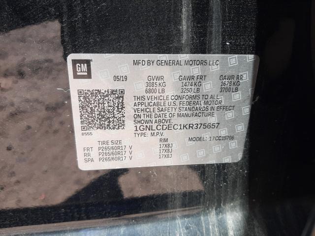 2019 CHEVROLET TAHOE POLI 1GNLCDEC1KR375657