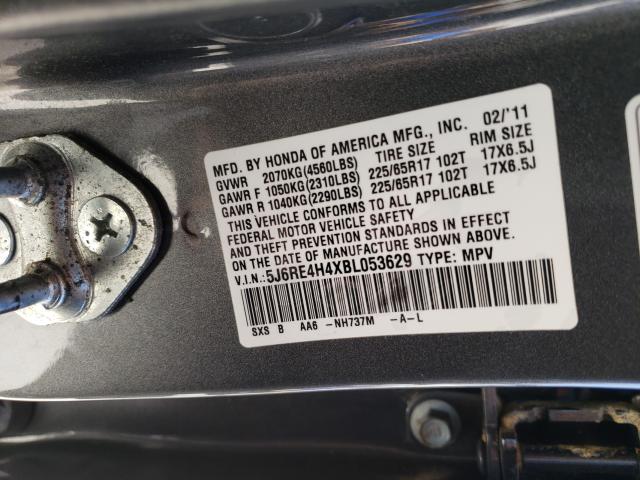 2011 HONDA CR-V SE 5J6RE4H4XBL053629